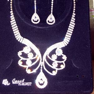 New Rhinestone Necklace and Earrings